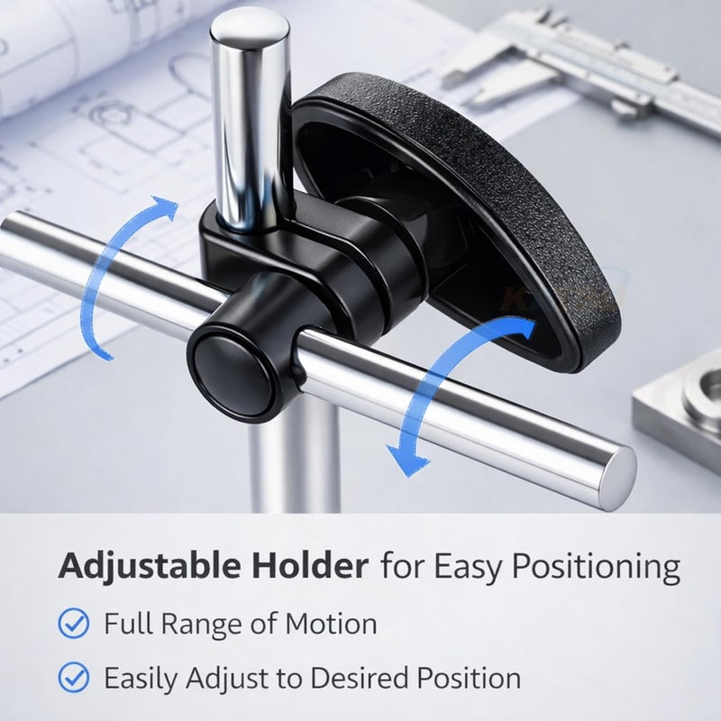 KATSU Tools مؤشر اختبار قرص قياس دقيق DTI 0-10 مم مع قاعدة مغناطيسية 40111963 - Image 4
